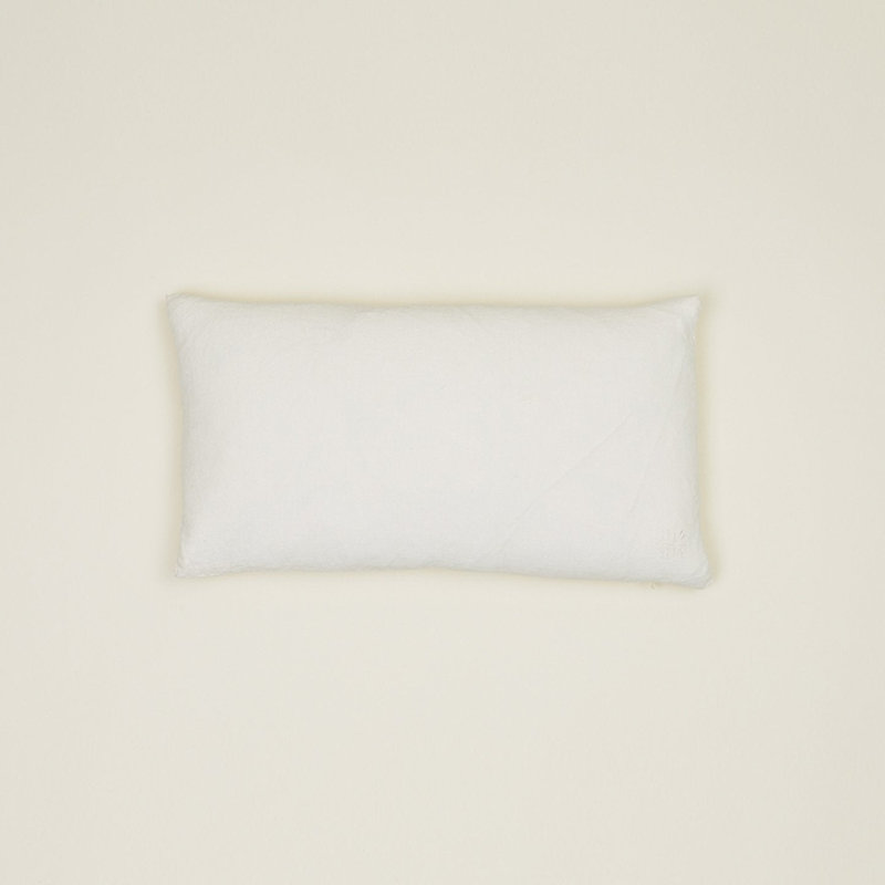 Simple Linen Pillow Cover & Insert, Ivory, Rectangle 12" H x 22" W