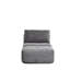 Chaise longue à mémoire de forme compressée en mousse à mémoire de forme, tissu velours côtelé, mobile, sans assemblage, gris, tissu à installation rapide, support ergonomique