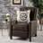 Classic Dark Grey Fabric Push Back Chair-130660663