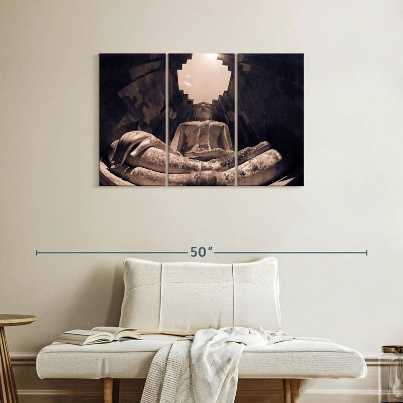 Bouddha de la vieille ville de Sukhothaï, H 24 po x l 38 po
