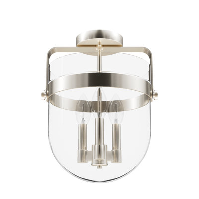  Glass Semi Flush Mount