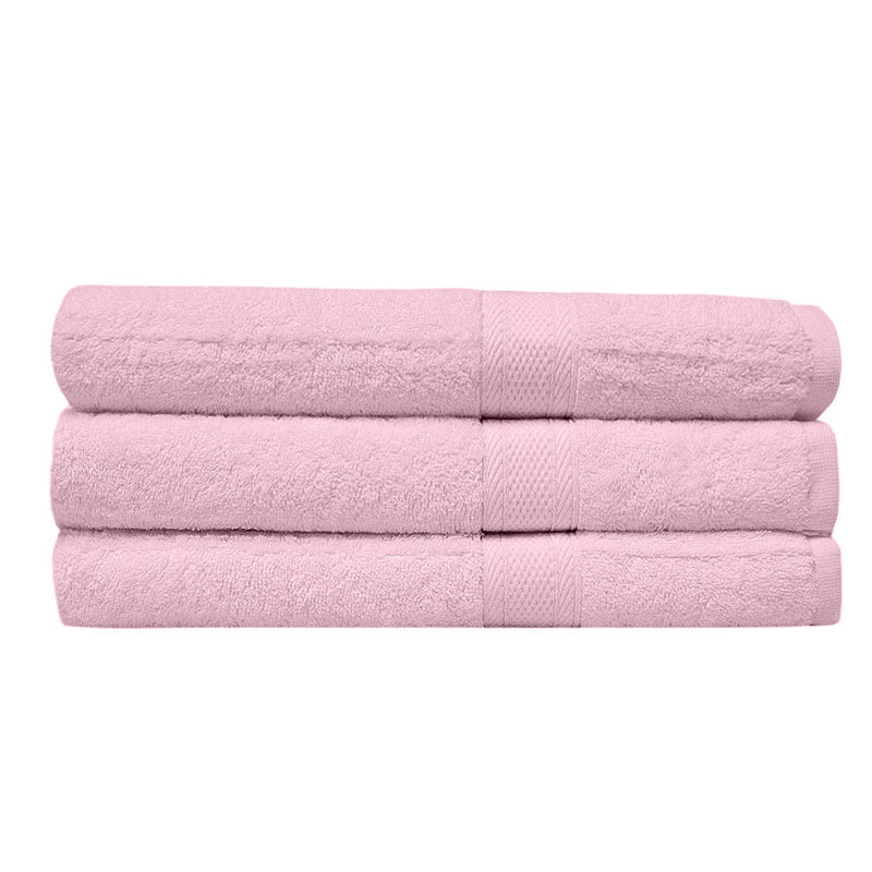 Jauregui Cotton Midweight Bath Sheet, Pink