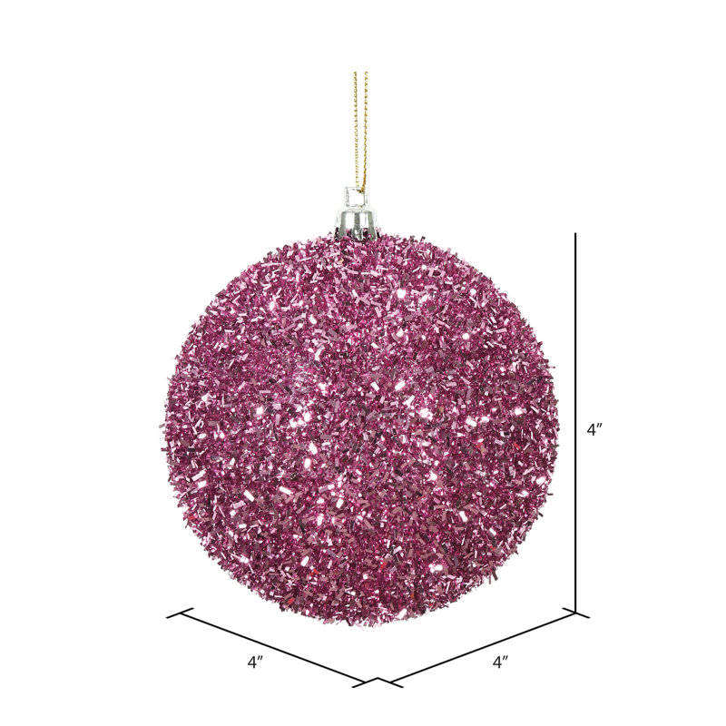 Ornement boule Tinsel, Rose
