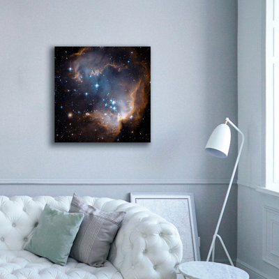 'Star Cluster Ngc 602' by NASA's Hubble Space Telescope Canvas Wall Art