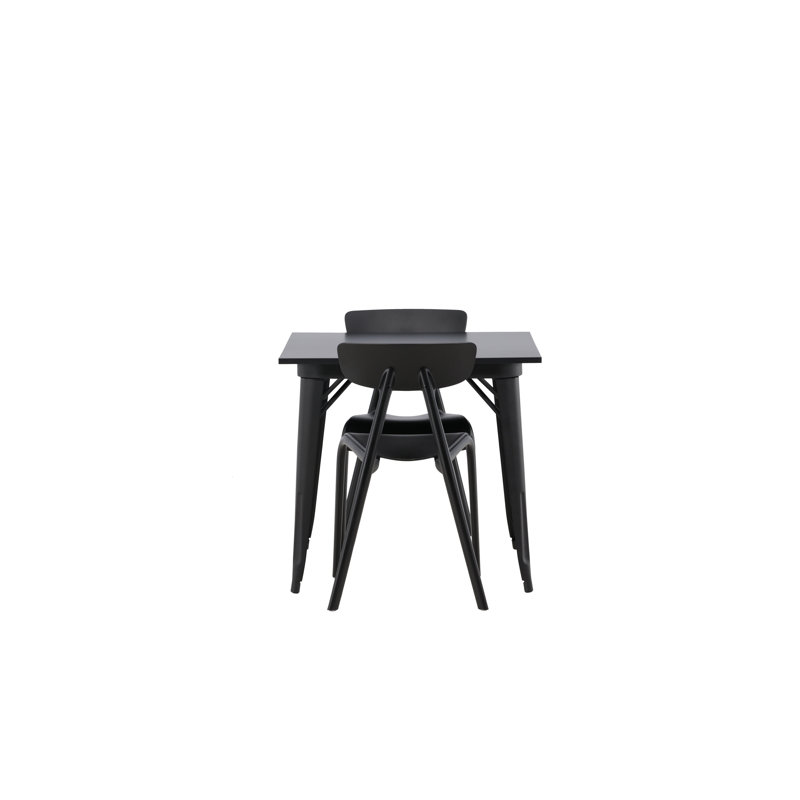 Watson 2 - Person Dining Set, Black, Black