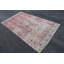 Tapis rouge rétro Oushak pour décoration de salon biologique beige / rose