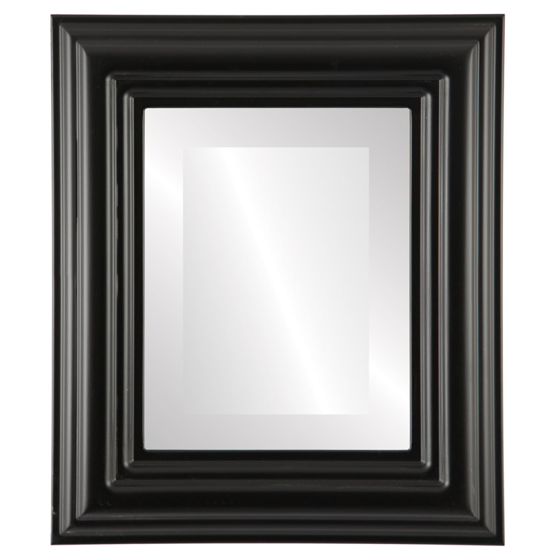 Worksop Rectangle Mirror, 43" H x 31" W, Matte Black