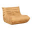 Chaise luxueuse en microfibre jaune, rembourrée de mousse à haute résilience, antidérapante, sans assemblage, profondeur de 33,5 po, assise de plancher de style contemporain pour espace de vie, assise de 24,5 po-1874954493