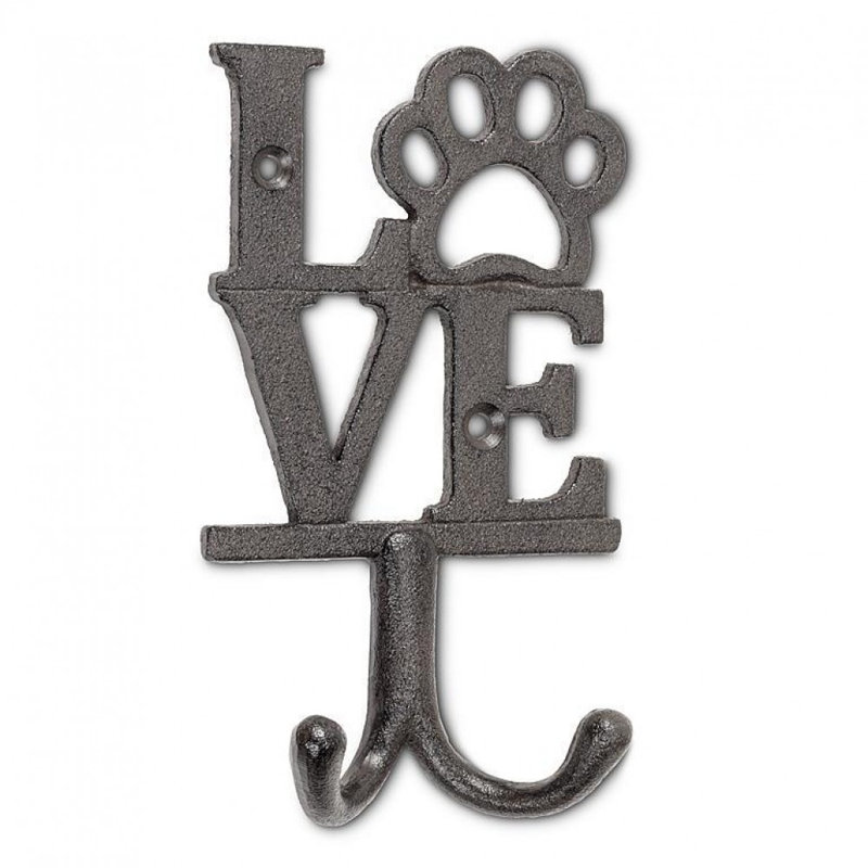 Signe d'amour avec patte de chien