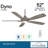 52" Dyno 5 - Blade Standard Ceiling Fan with Remote Control and Light Kit Included-38452128