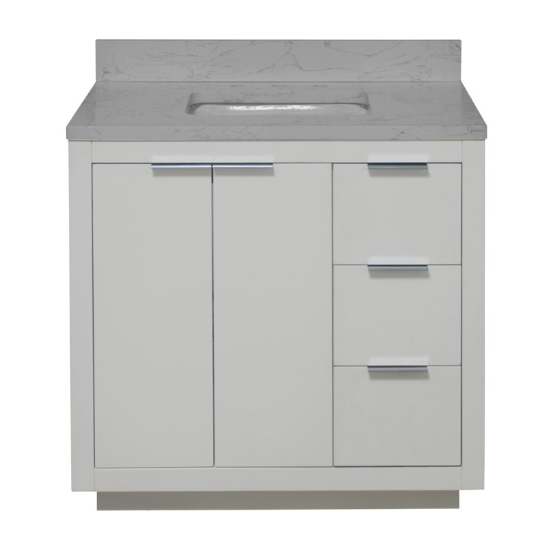 Ensemble de meuble-lavabo simple 36 po Anastazia, Blanc