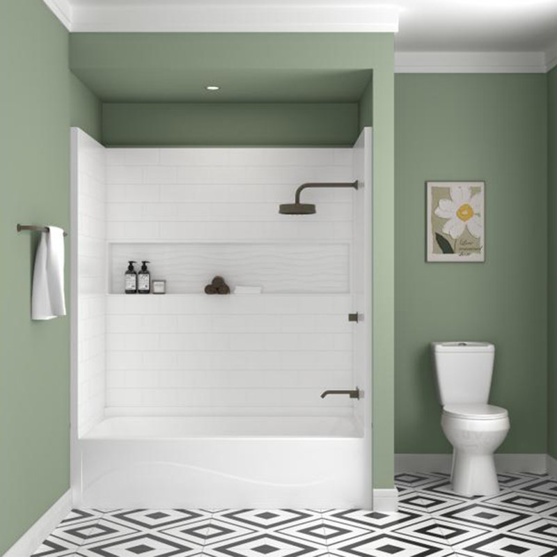 4-Piece Direct-to-Stud Alcove Tub Surround in White