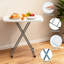 Plateau télé pliant 30 po, table d'ordinateur portable à hauteur réglable, table de salle à manger en plastique