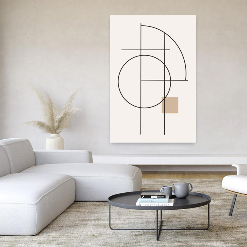 Geometric Line Art Composition 02 by Little Dean - Wrapped Canvas Print, 152.4 cm H x 101.6 cm W