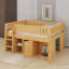 Lit mezzanine double avec armoire de rangement-339768491