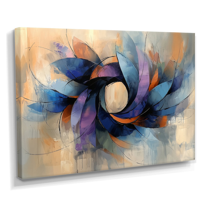 Couronne de velours abstrait Ingeborg - densité, art mural, H 12 po x l 20 po, Toile tendue, Ne s’applique pas