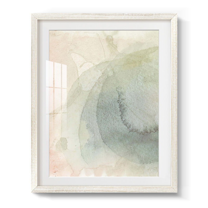 «Softwash Abstract I», impression encadrée, Blanc, H 28,5 po x l 20,5 po