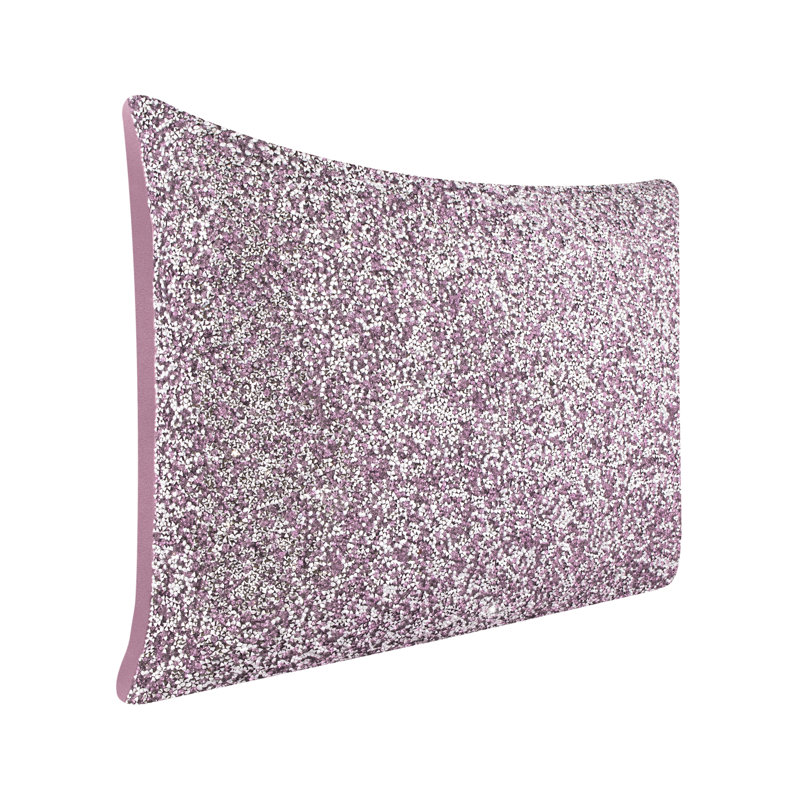 Sparkles Home Luminous Velvet Rhinestone Throw Pillow | Feather Insert | Home Décor Accent, Lavender, Rectangle 14"H x 20"W