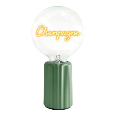 Ampoule CHAMPAGNE Lampe de table ambre avec base PORTABLE Pop Nomad