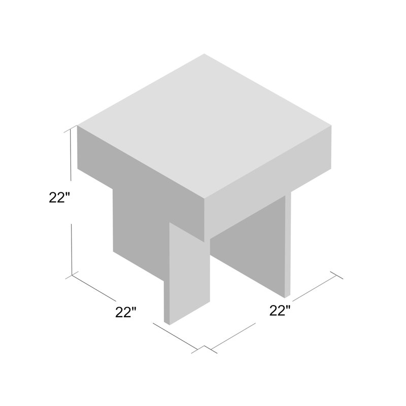 Blaiz End Table, White