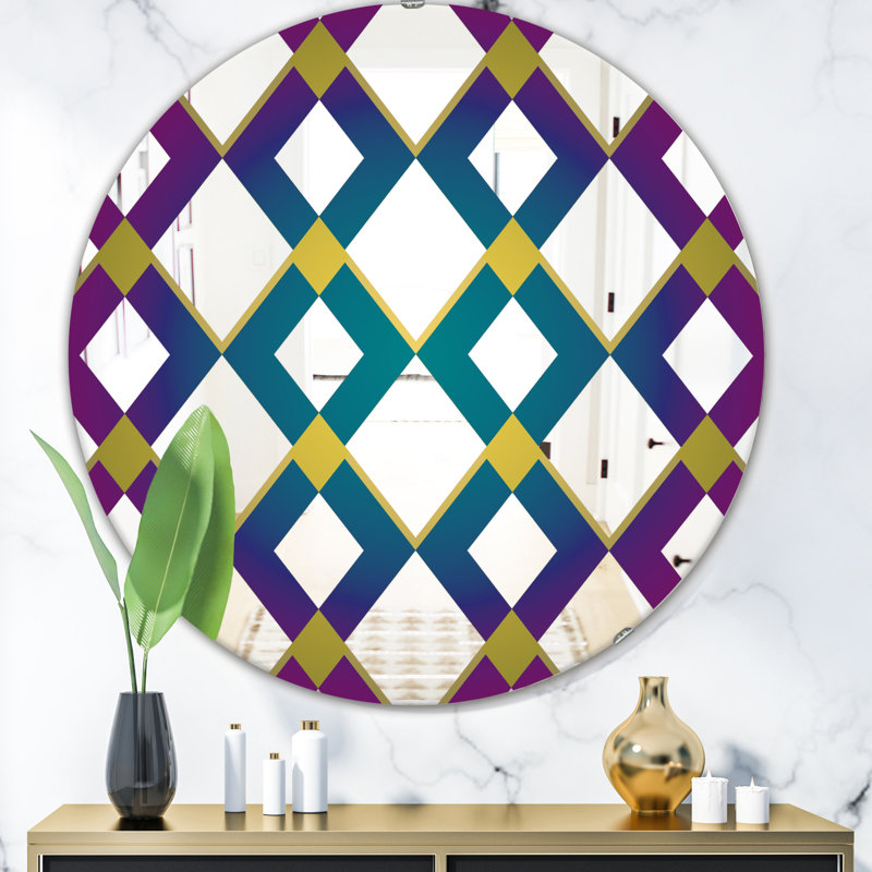 Miroir décoratif Mid-Century, H 23,6 po x l 23,6 po