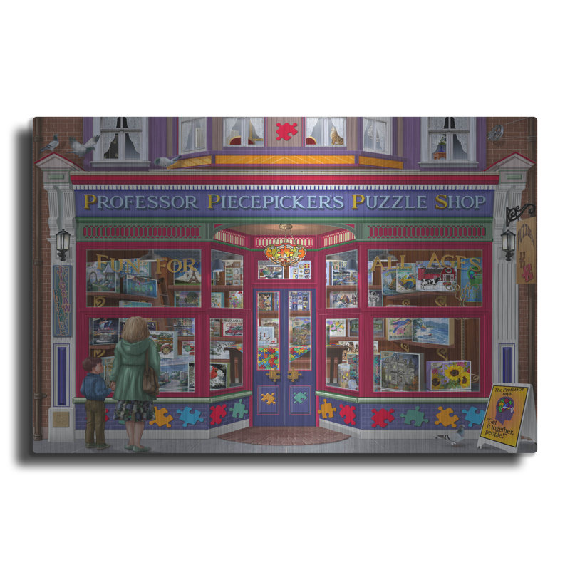 " Professor Puzzles " by Bigelow Illustrations, 24" H x 36" W