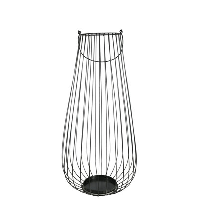 Lanterne en métal rond bellied tall