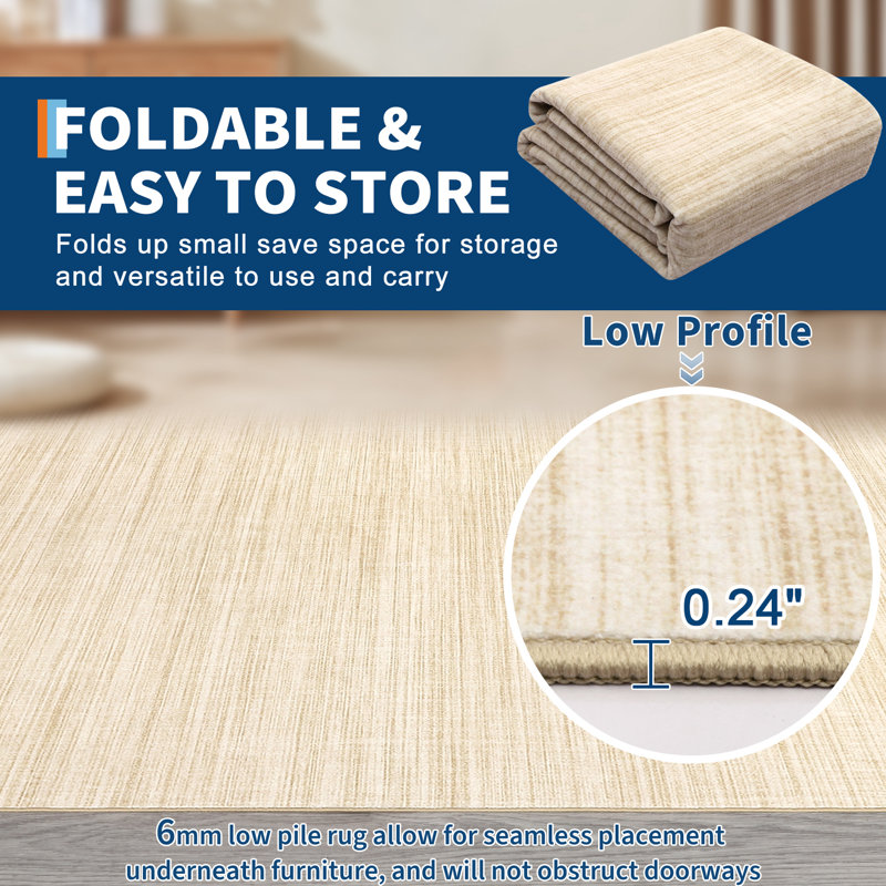Rectangle Area Rug, Camel color, 60*230cm