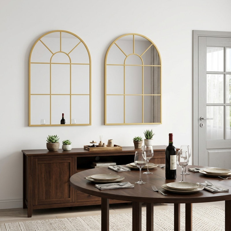 Arch Wall Mirror, Gold