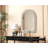 Arch Cornhusk Mirror in Linen White-108455470