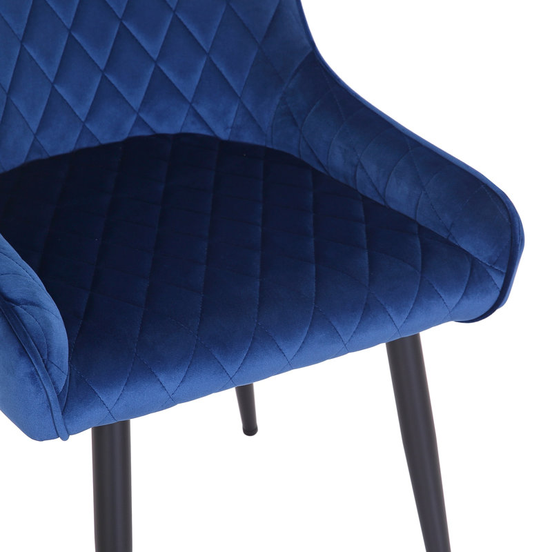 Chaise d'appoint en velours Alexandrine, Bleu