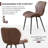 Modern Dining Chair with Faux Leather Upholstery and Metal Legs-401015991