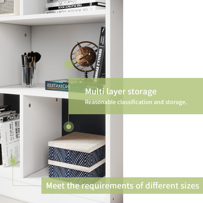100cm H x 100cm W Bookcase, White