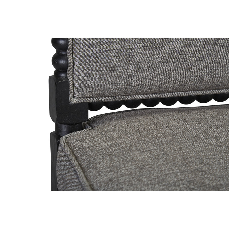 Sara Upholstered Dining Chair, Gray, Black