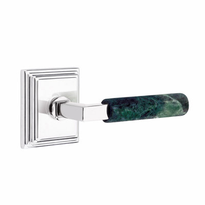 Ensemble de leviers de passage Emtek Select, rosette Wilshire, tige carrée en L, CF