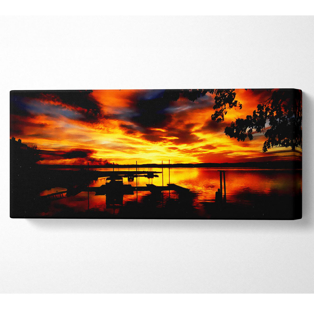 Piers Fire Glow - Kunstdrucke auf Leinwand - Wrapped Canvas