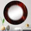Tissu rouge rubis avec ligne dorée I - miroir mural moderne-957530618