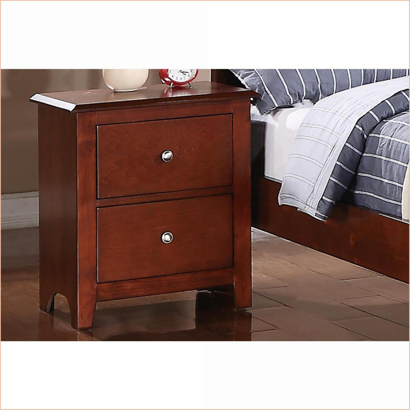 Table de chevet 2 tiroirs Modern, Red