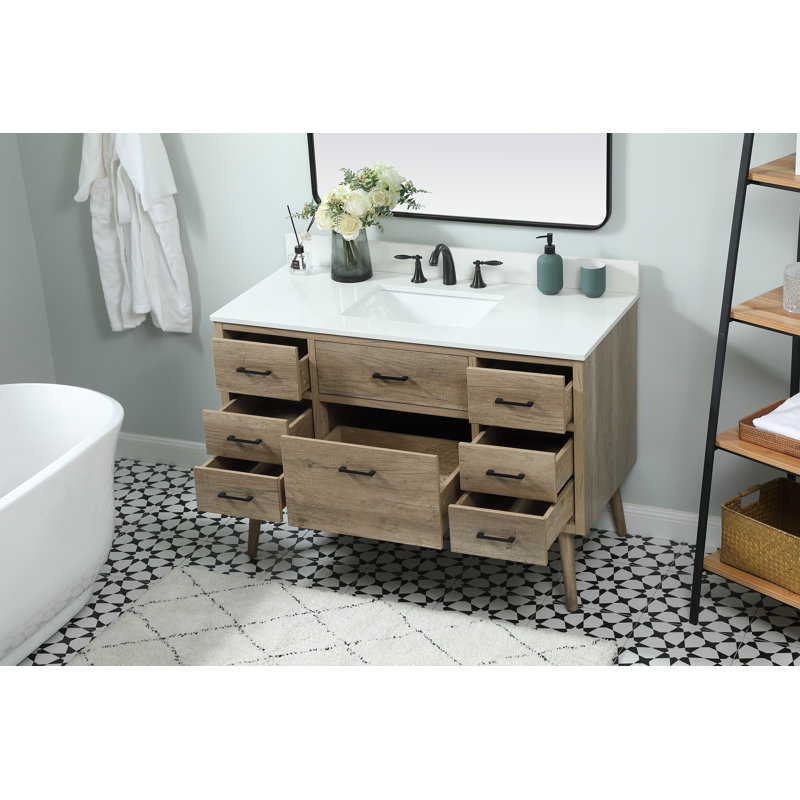 Steinfeldt 48' Single Bathroom Vanity Set, Chêne naturel