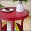 Table d'appoint ronde contemporaine Perth, rouge-1742526026