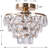 Daugherty Mini Crystal Chandelier Ceiling Light Small, Modern Crystal Ceiling Light for Hallway Overhead Fixtures Semi Flush Mount Mini Chandelier for Bedroom Hall Living Room Hallway-733717071