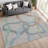 Machine Washable Indoor/Outdoor Chantille ACN2394 Abstract Rug-1887110887