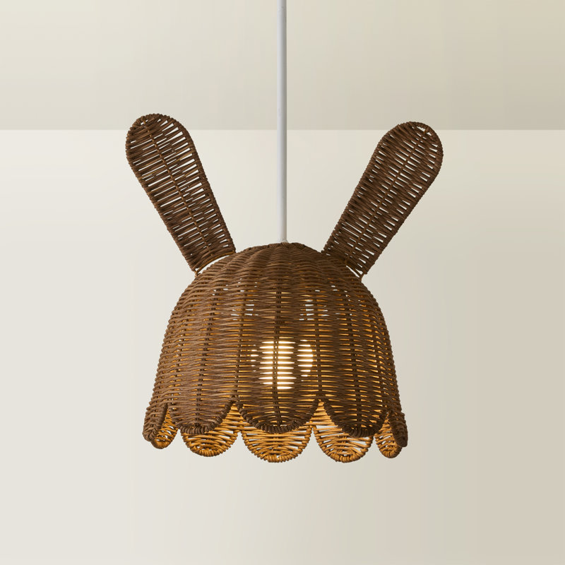 Thura 32cm H Rattan Novelty Pendant Shade ( Slip-On ) in Brown