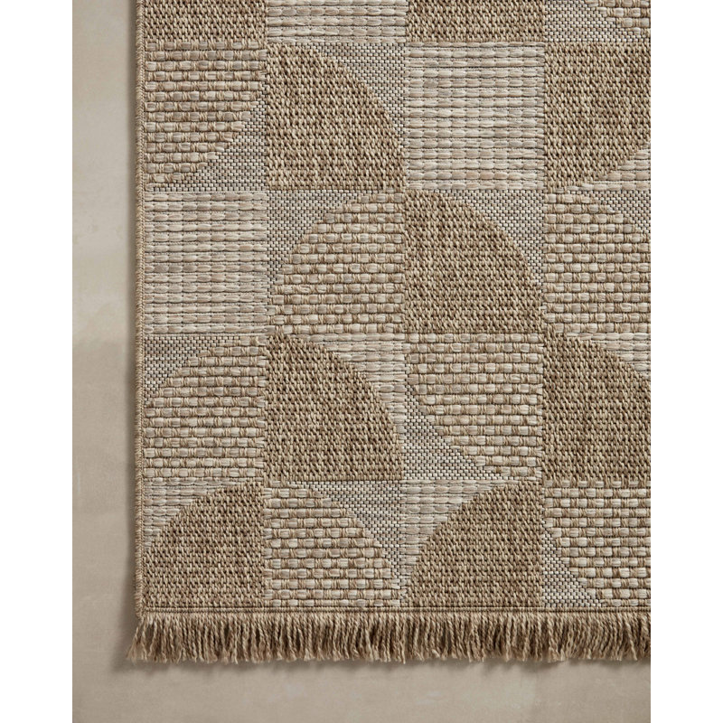 Gray Geometric Flat Woven 4' x 6' Washable Synthetic Rug
