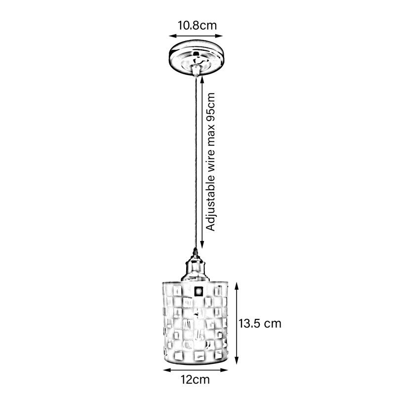 Flosi 1 - Light White Drum Pendant