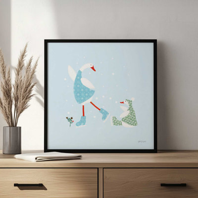 Ducks in the Snow III by Yvette St. Amant Art Print