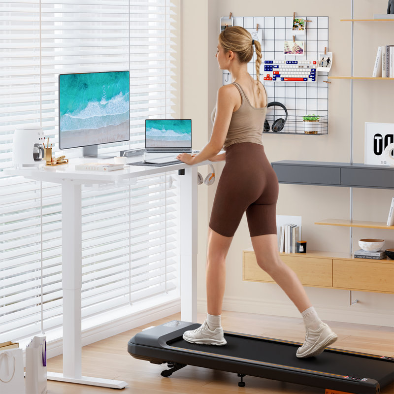 ONE PIECE Height Adjustable Standing Desk With Memory Smart Panel Office Electric Standing Computer Desk With USB Charge