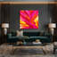"Watercolor Abstract 52", art mural sur toile rose-1127108133