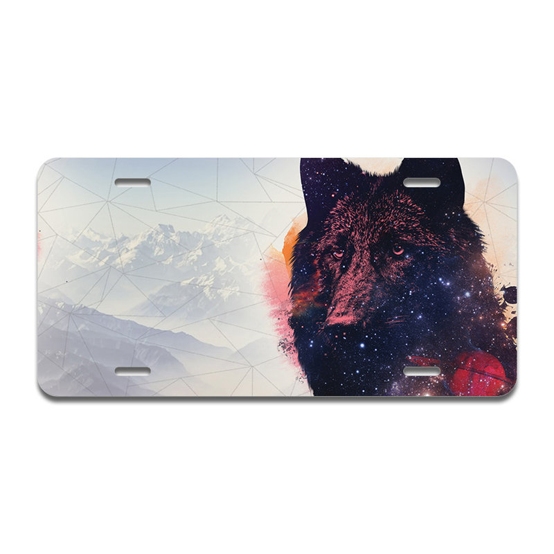 Universal Wolf Aluminum Plate Frame