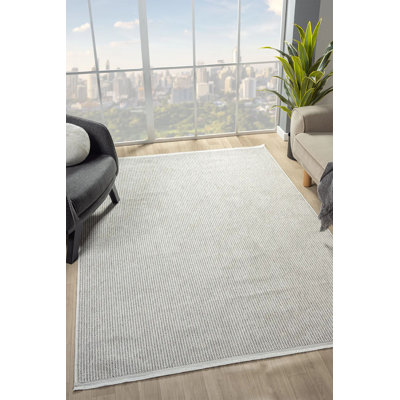 High-Quality Area Rug, Grey, 6.6 x 13.1 Feet | 100% Polypropylene, 1.76 lbs/sq ft, Pile Height: 0.3 Inches | Machine Woven, Non-Slip Dot Underside, Antibacterial | Perfect for Living Room & Bedroom Decor